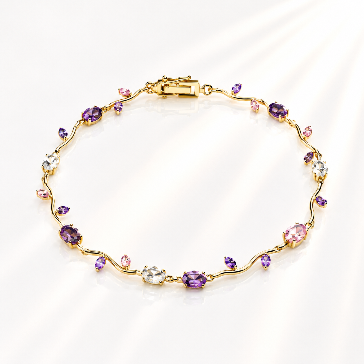 Tulif Amethyst Blossom Bracelet