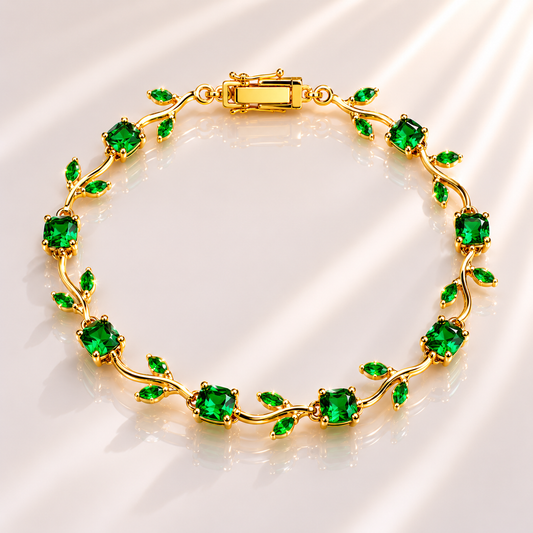 Tulif Royal Emerald Vine Bracelet