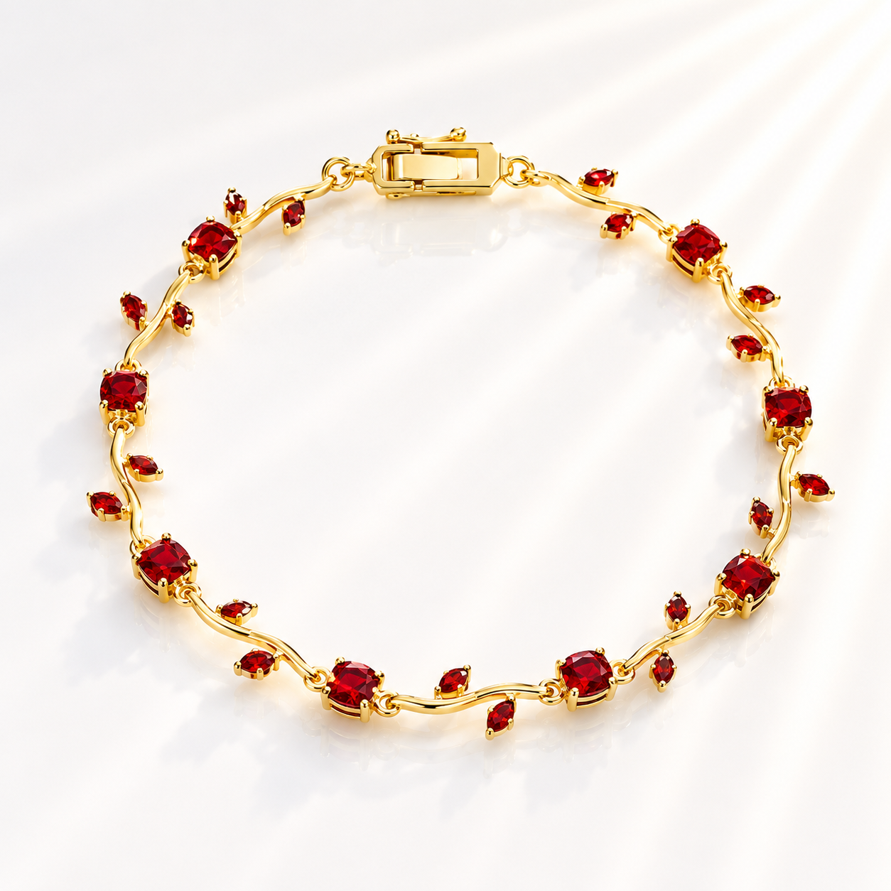 Tulif Ruby Bloom Bracelet