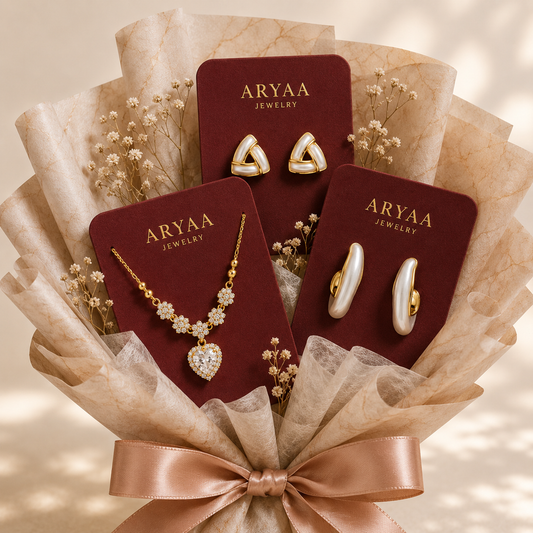 Pearl Elegance Jewelry Combo Bouquet Set