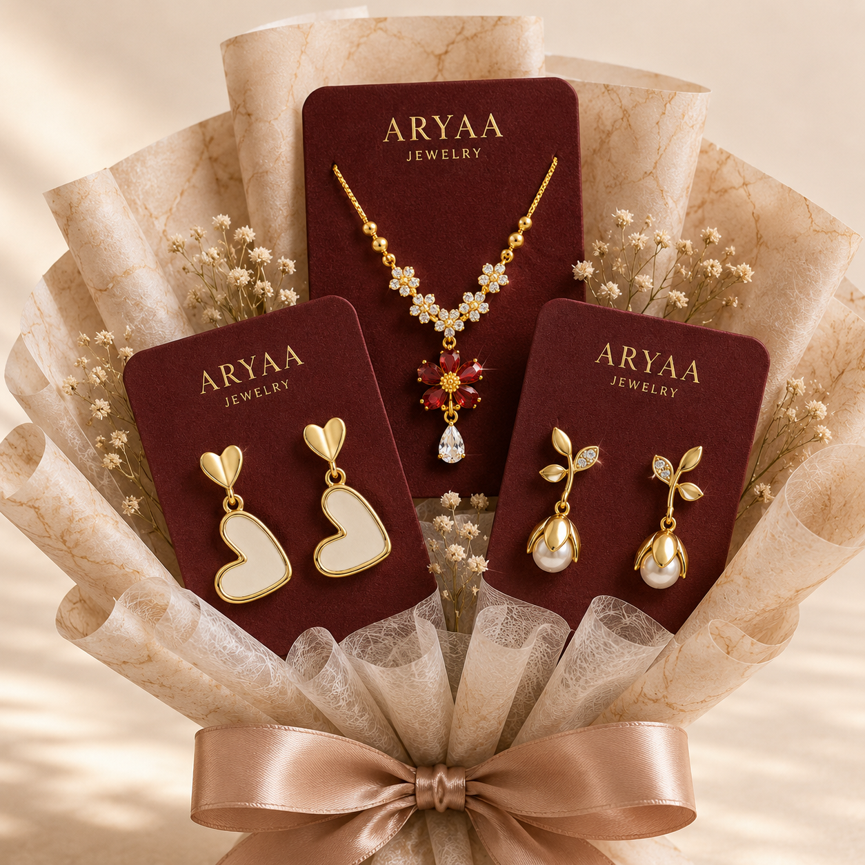 Luxury Jewelry Combo Bouquet Set