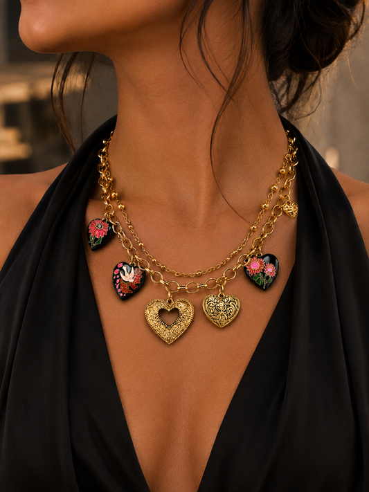 Floral Heart Necklace