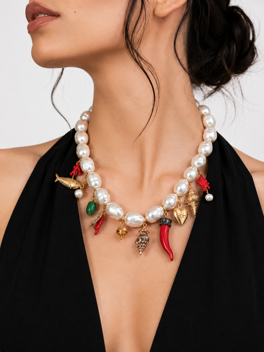 Pearl Charm Necklace