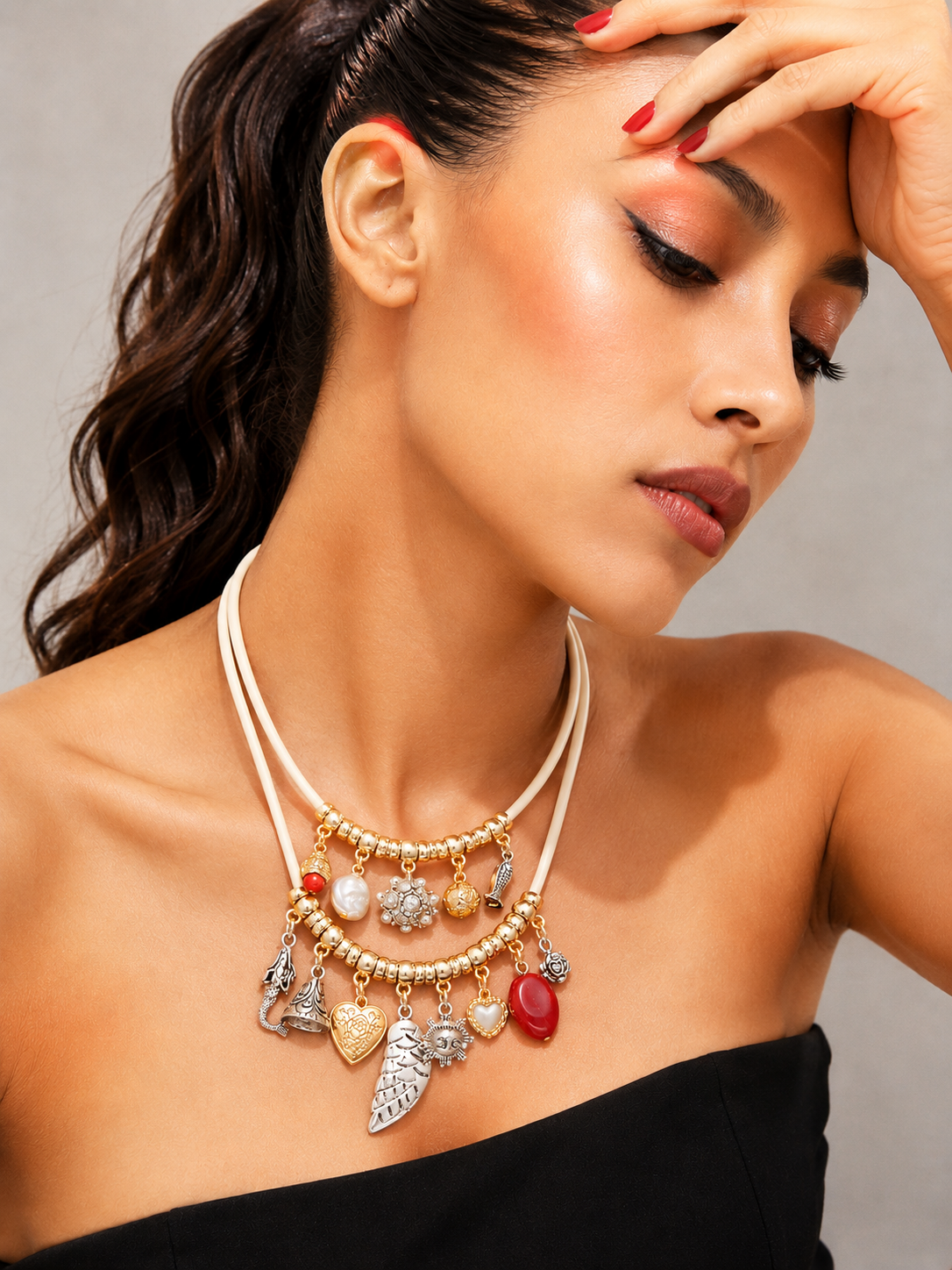 Boho Coastal Charm Layered Choker