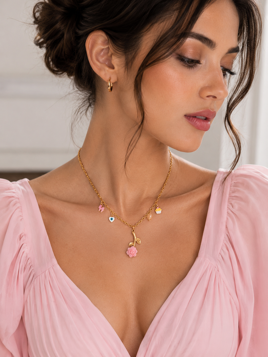 Sweet Blossom Charm Necklace