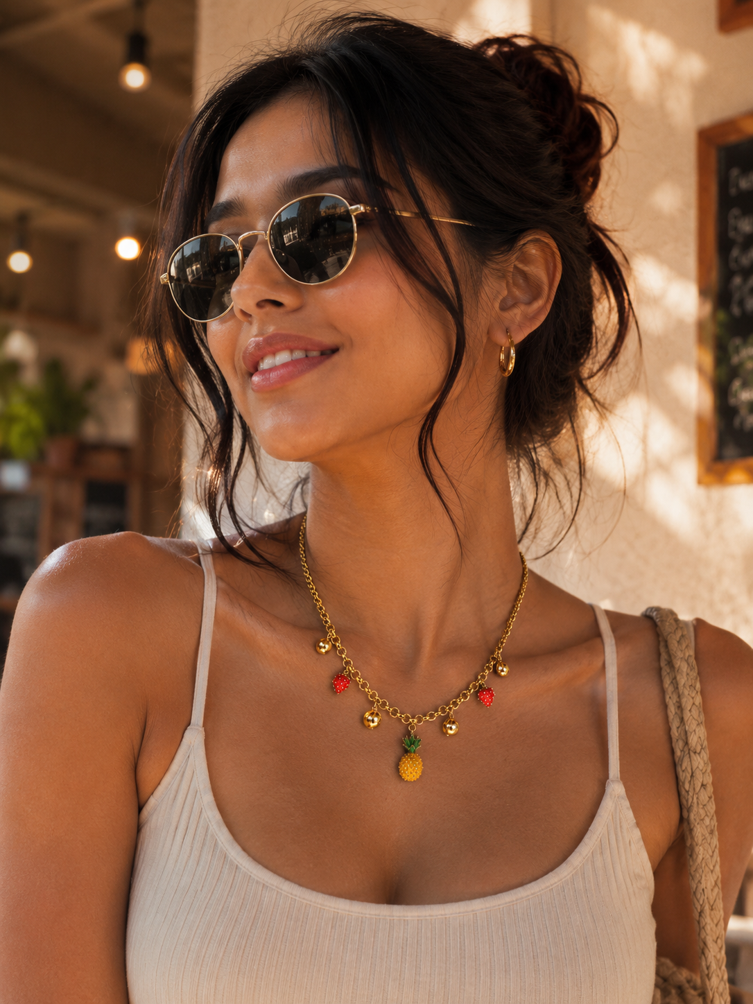 Tropical Fruit Charm Necklace
