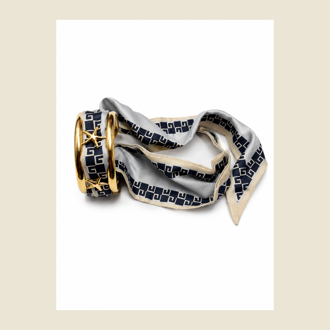 Silk Fabric Bracelet – Ocean Maze Edition