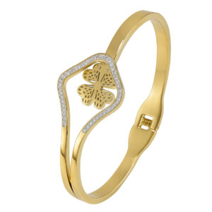 Gold Clover Diamond Anti-Tarnish Bracelet