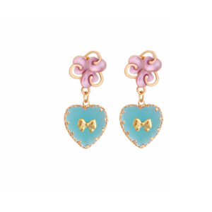 Floral Heart Drop Earrings