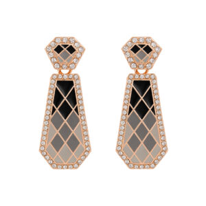 Rose Gold Geometric Drop Earrings