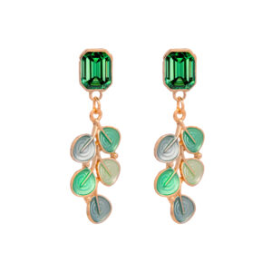 Emerald Vine Luxe Drop Earrings