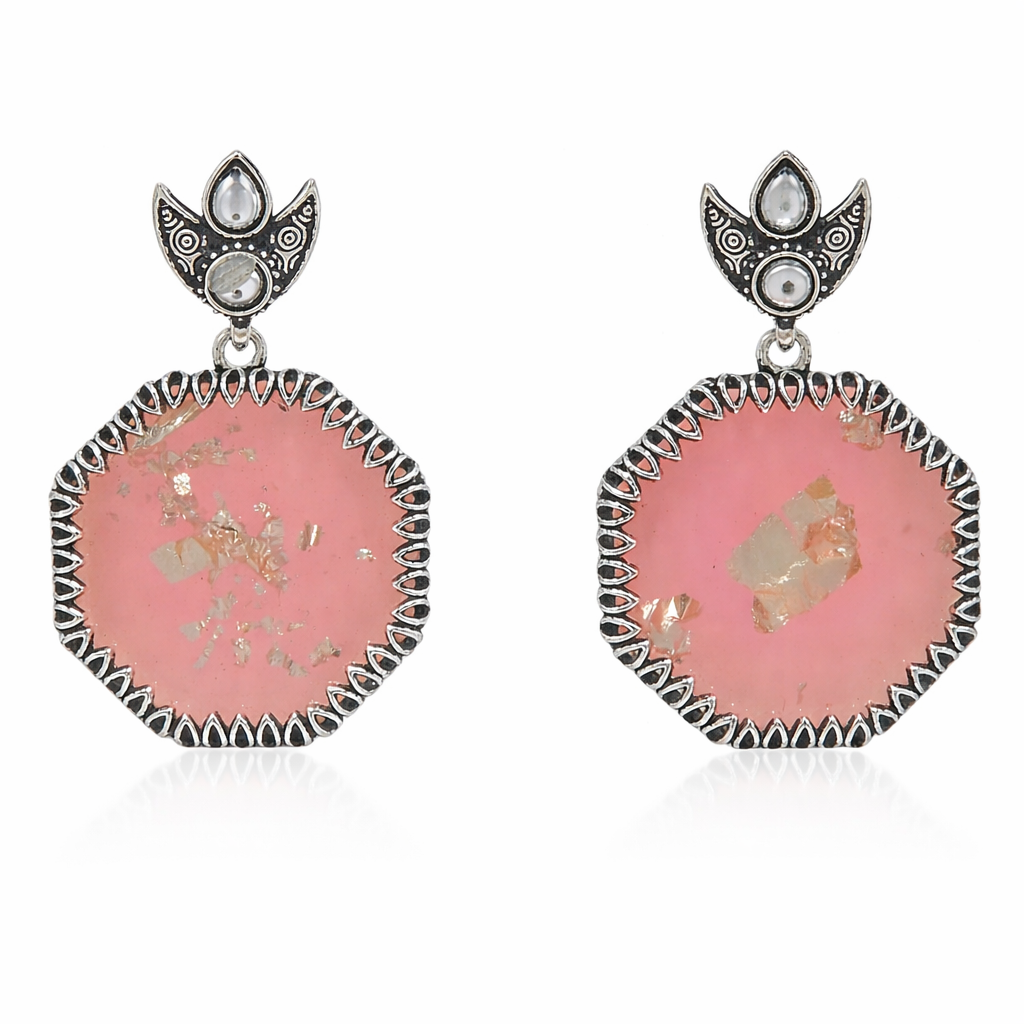 GulRang Gold Leaf Statement Earrings