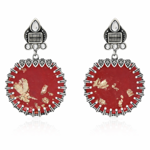 Sindoor Shakti Gold Leaf Statement Earrings