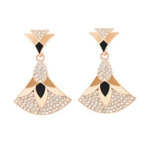 NoirÉlance Rose Gold Statement Earrings